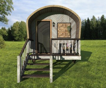 Модульный дом "Карета", место установки - Эльбрус